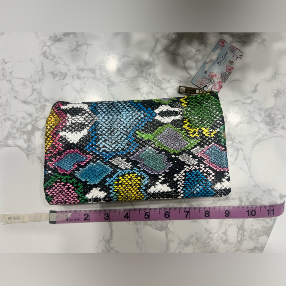 Fun Colorful Snake Print Clutch/ Crossbody
